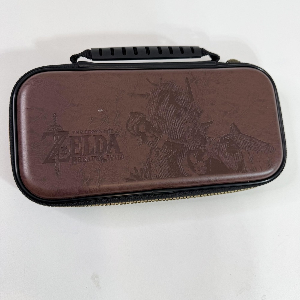 Zelda Breath Of The Wild Nintendo Switch Brown Hard Shell Travel Carry Case